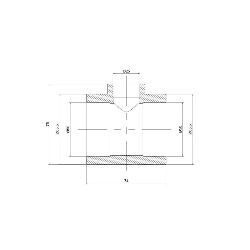 Тройник PPR Thermo Alliance 50х25х50