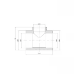 Тройник PPR Thermo Alliance 50х40х50