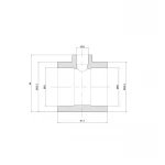 Тройник PPR Thermo Alliance 63х20х63