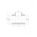 Тройник PPR Thermo Alliance 63х50х63