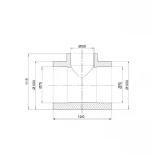 Тройник PPR Thermo Alliance 75х50х75