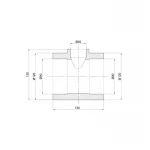 Тройник PPR Thermo Alliance 90х40х90