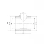 Тройник PPR Thermo Alliance 90х50х90