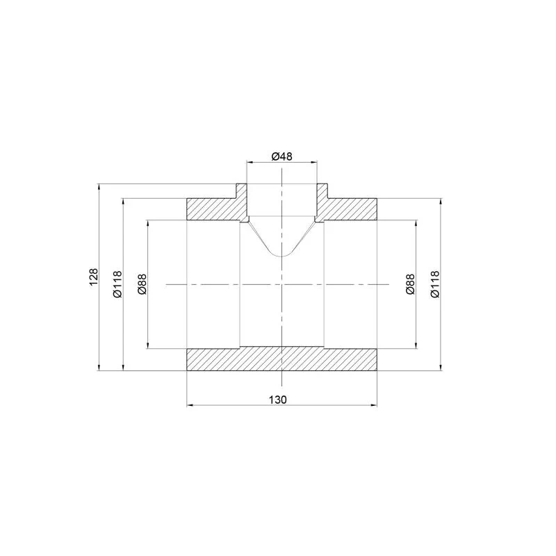 Тройник PPR Thermo Alliance 90х50х90