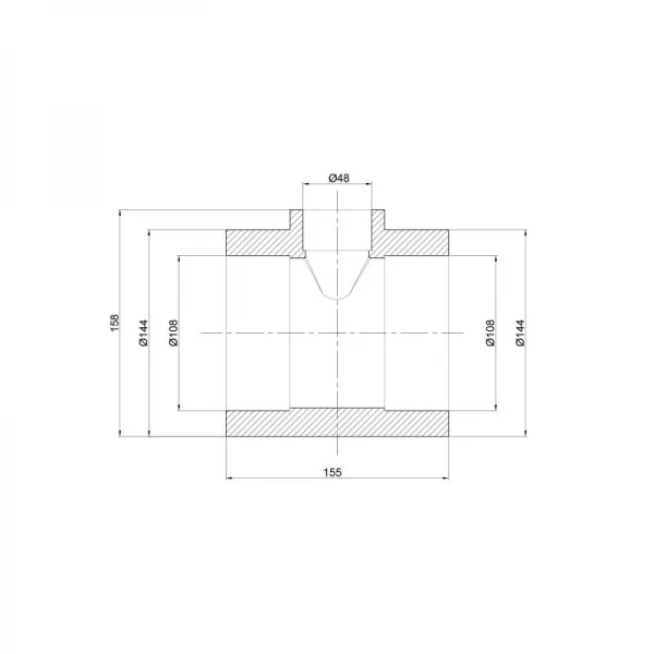 Тройник PPR Thermo Alliance 110х50х110