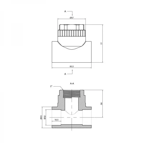 Тройник PPR Thermo Alliance 32х1