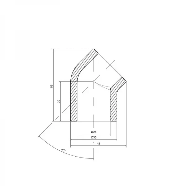 Уголок PPR Thermo Alliance 25, 45°