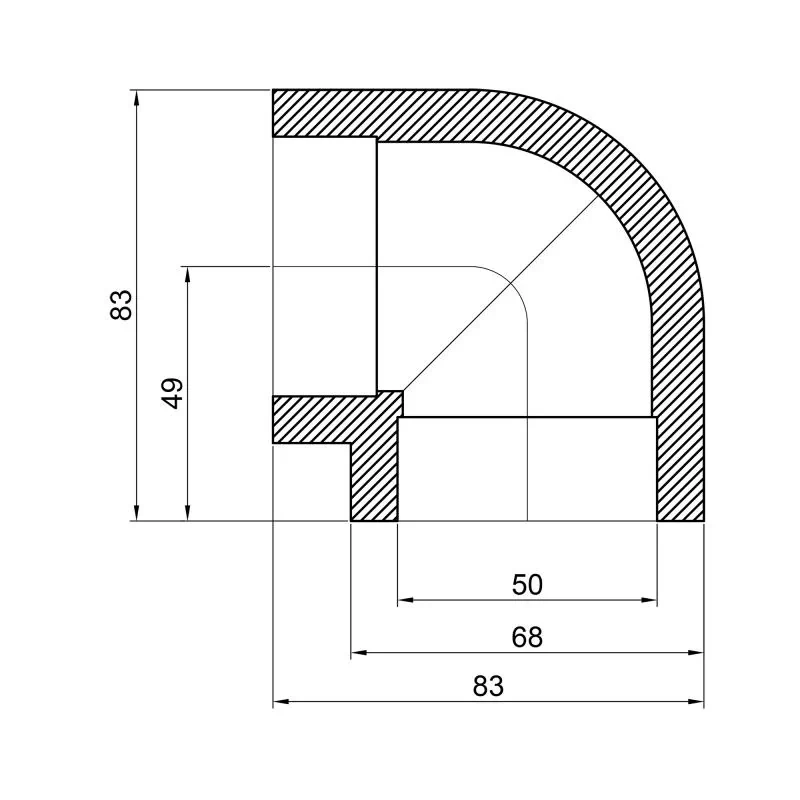 Уголок PPR Thermo Alliance 50, 90°