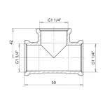 Трійник 1 1/4