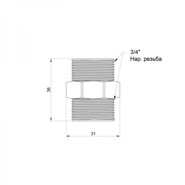 Ниппель Icma 3/4