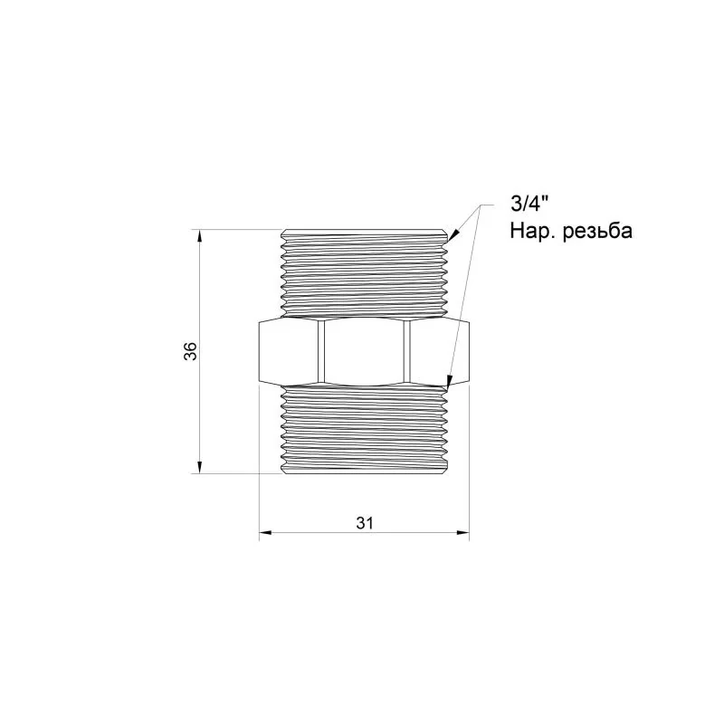 Ниппель Icma 3/4