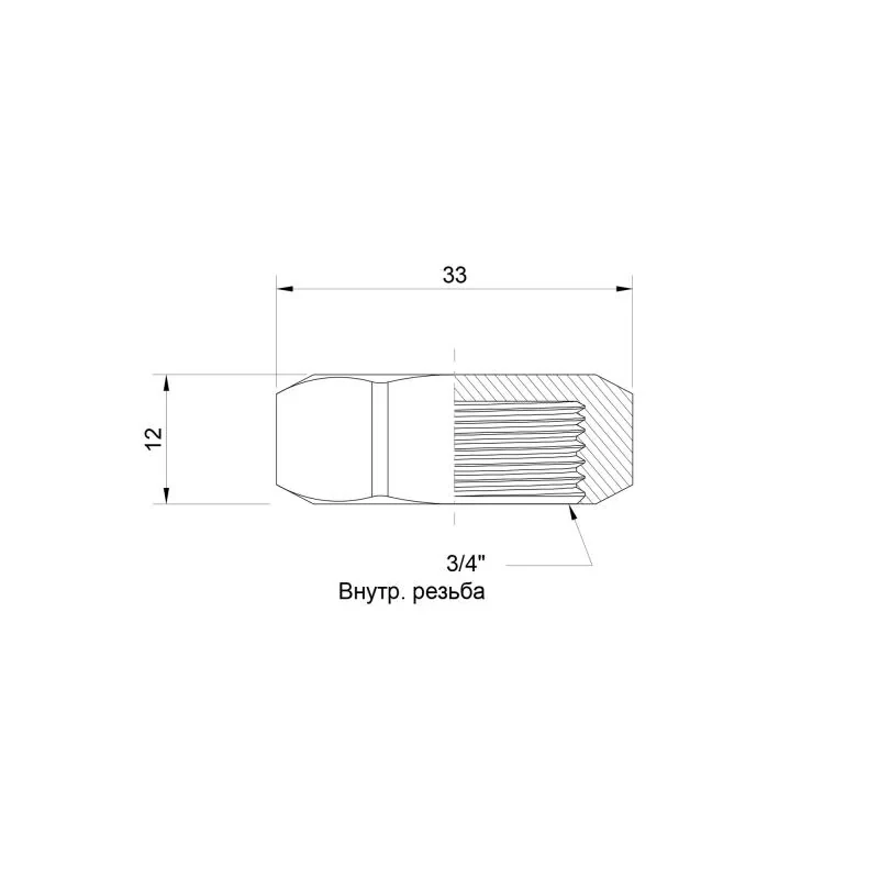 Заглушка Icma 3/4