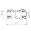 Муфта обжимная SD Forte 20 SF170W2020