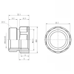 Муфта обжимная SD Forte 20х1/2