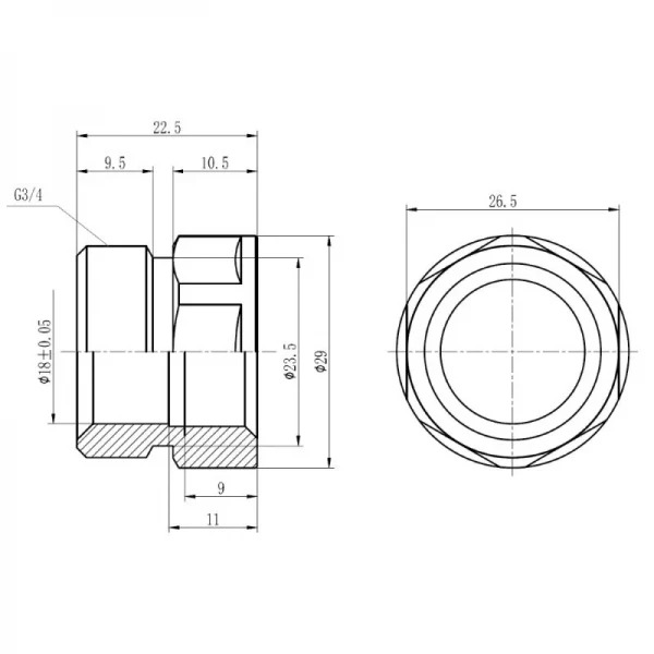 Муфта обжимная SD Forte 20х1/2