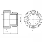 Муфта обжимная SD Forte 20х3/4