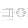 Муфта обжимная SD Forte 20х1/2