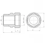 Муфта обжимная SD Forte 20х1/2
