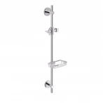 Стійка універсальна Qtap Sprha 700 мм округла з полицею QT003 Chrome