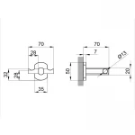 Крючок Qtap Liberty двойной QTLIBCRM1154 Chrome