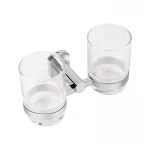 Стакан с держателем Qtap Liberty настенный двойной QTLIBCRM1155 Chrome