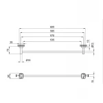 Тримач для рушника Qtap Liberty 605 мм QTLIBCRM1124 Chrome