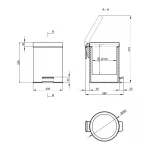 Ведро для мусора Qtap Liberty 5 л QTLIBCRM1149 Chrome
