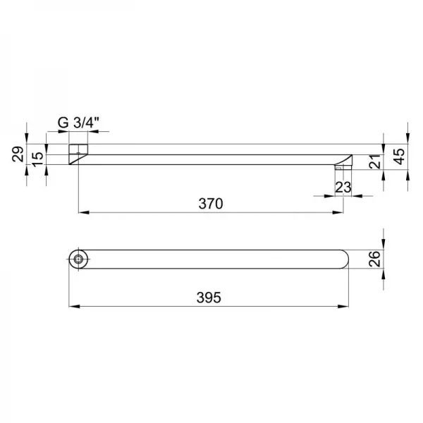 Излив для смесителя Lidz Niagara 400 40 см LDNIA400CRM25835 Chrome