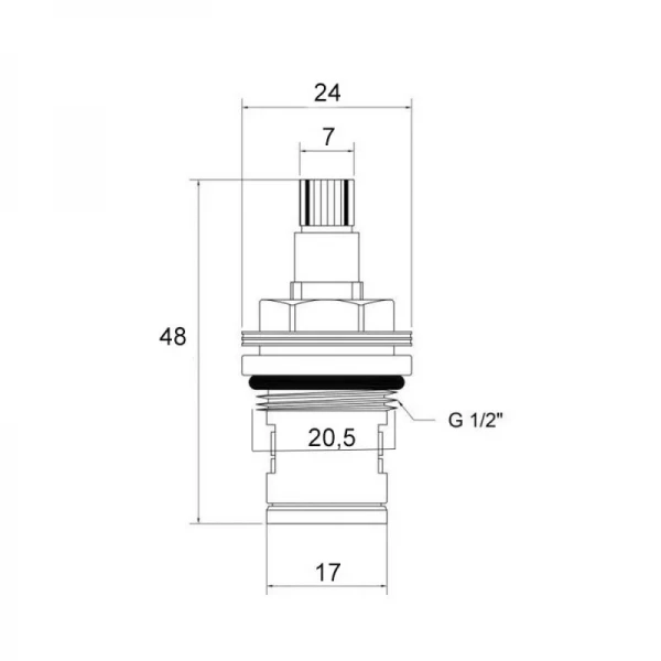 Кран-букса для смесителя Lidz Repair 00000 1/2 LDREP0000025839
