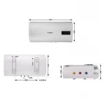 Водонагреватель электрический Thermo Alliance 50 л плоский горизонтальный, мокрый ТЭН 2 кВт (0,8+1,2) DT50H20G(PD)