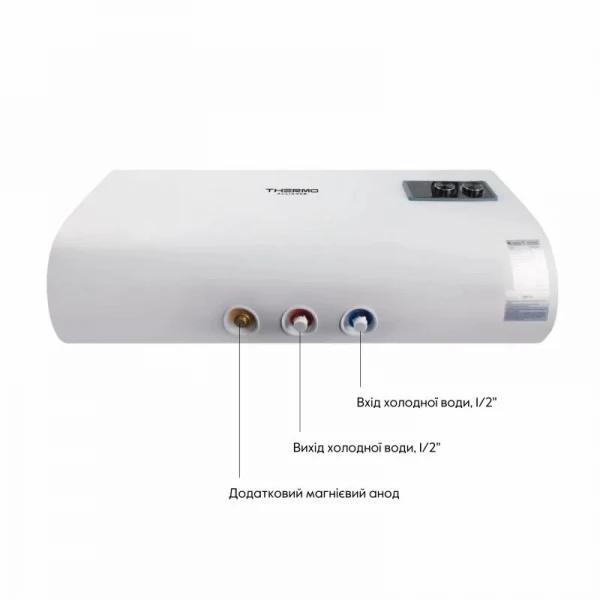 Водонагреватель электрический Thermo Alliance 80 л плоский горизонтальный, мокрый ТЭН 2 кВт (0,8+1,2) DT80H20G(PD)