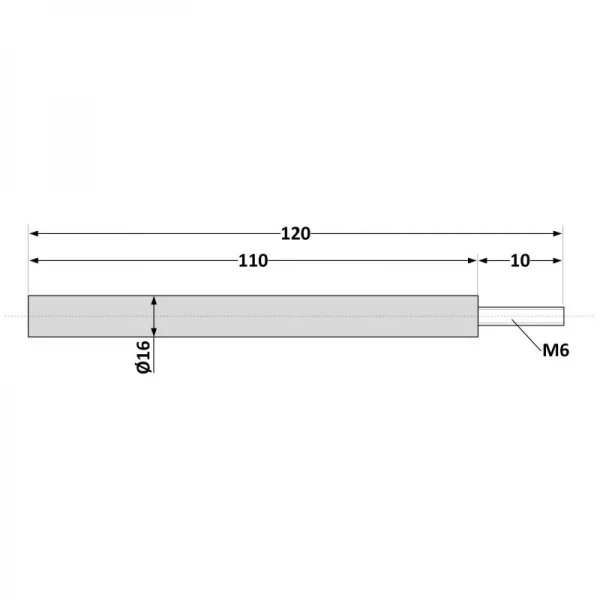 Магниевый анод 16х110 для горизонтального водонагревателя Thermo Alliance (38200010)