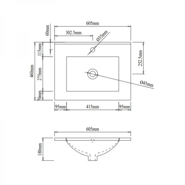 Раковина Qtap Albatross 600х460х180 White с донным клапаном QT01113060CW