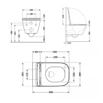 Унітаз підвісний Qtap Robin безобідковий з сідінням Soft-close QT1333046ENRW