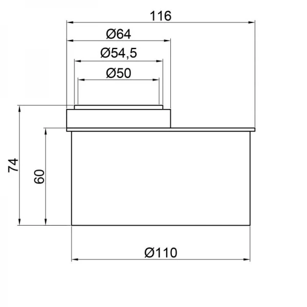 Редукция канализационная TA Sewage 110х50 короткая