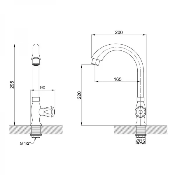 Кран на одну воду для кухни Brinex BW 269