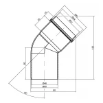 Колено PPR канализационное TA Sewage 50, 45°