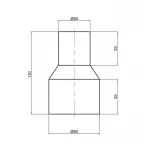 Патрубок переходной канализационный TA Sewage 50х72 на чугун