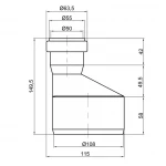Редукция PPR канализационная TA Sewage 110х50 прямая