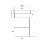 Труба PPR канализационная TA Sewage 110х2,7, 0,315 м