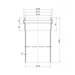 Труба PPR канализационная TA Sewage 110х2,7, 1,5 м