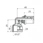 Уголок пресс Icma 16х1/2
