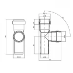 Трійник каналізаційний TA Sewage 32, 90°