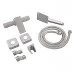 Змішувач для душу Lidz Kubis 010 (з душовим гарнітуром) (k35) LDKUB010NKS28535 Nickel