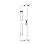 Шланг Lidz Niagara 30 1,5 м LDNIA30NKS28541 Nickel