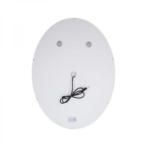 Зеркало Qtap Mideya (DC-F801) 600х800 с LED-подсветкой Touch, с антизапотеванием, с часами, диммером, рег. яркости QT2078F801W