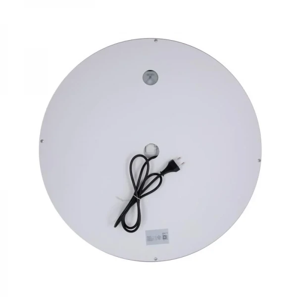 Зеркало Qtap Mideya (DC-F803) R600 с LED-подсветкой Touch, с антизапотеванием, с часами, диммером, рег. яркости QT2078F803W