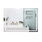 Зеркало Qtap Mideya (DC-F613) 1200х800 с LED-подсветкой Touch, с антизапотеванием, с часами, диммером, рег. яркости QT2078F613W