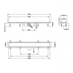 Трап Qtap Dry FB304-700 линейный с сухим затвором и нержавеющей решеткой 700х73