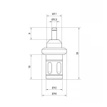 Термоэлемент Icma для антиконденсационного клапана 70°C №9023